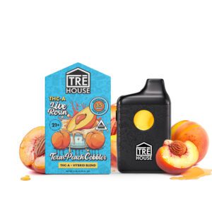 Texas Peach Cobbler Hybrid Live Rosin THCA Vape Pen